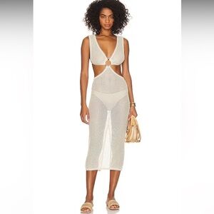 Tularosa‎ Caliope Midi Dress Cover Up in Natural Sz S